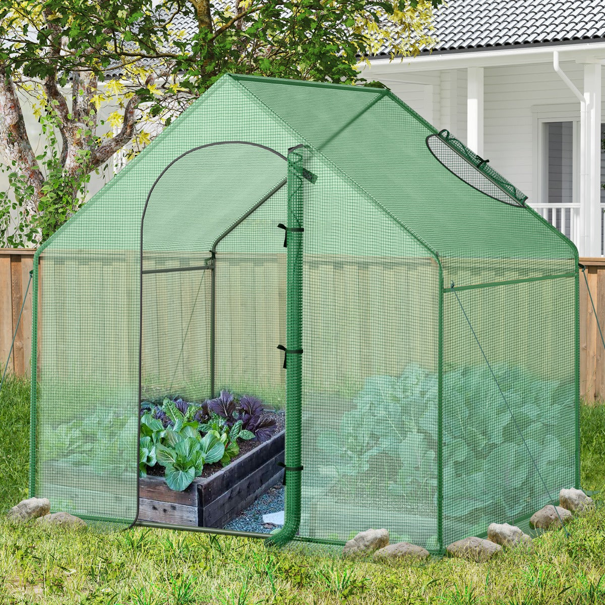Portable Outdoor Warm House for Winter with PE Cover and Rustproof PE-Coated Metal Frame