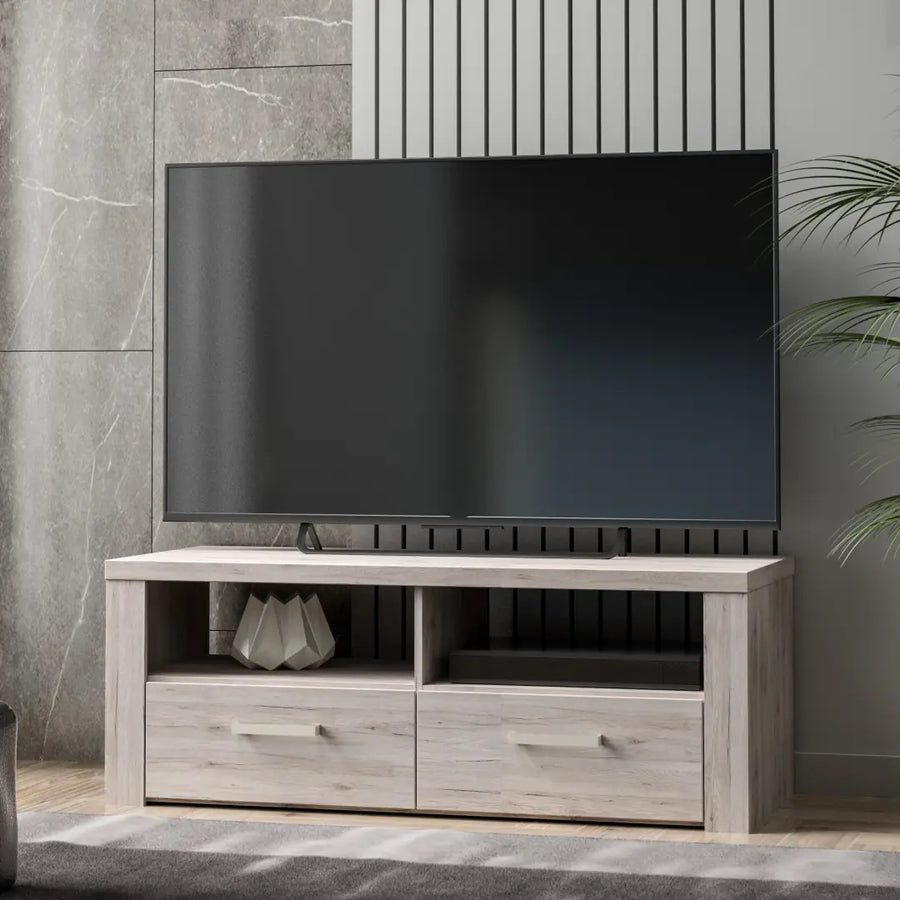 Portland TV Cabinet 126cm in Oak Sand