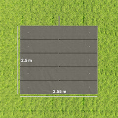 Outsunny Retractable Pergola Cover, 2.55 x 2.5 m Replacement Canopy Fabric for 3 x 3 m Frame, Roof Top Only, Light Grey