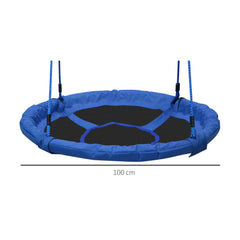 HOMCOM Kid Nest Swing Seat Saucer Tree in Blue