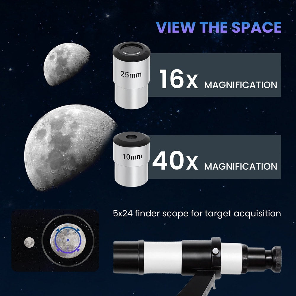 The astronomy telescope accessories including two eyepieces and a small finder scope