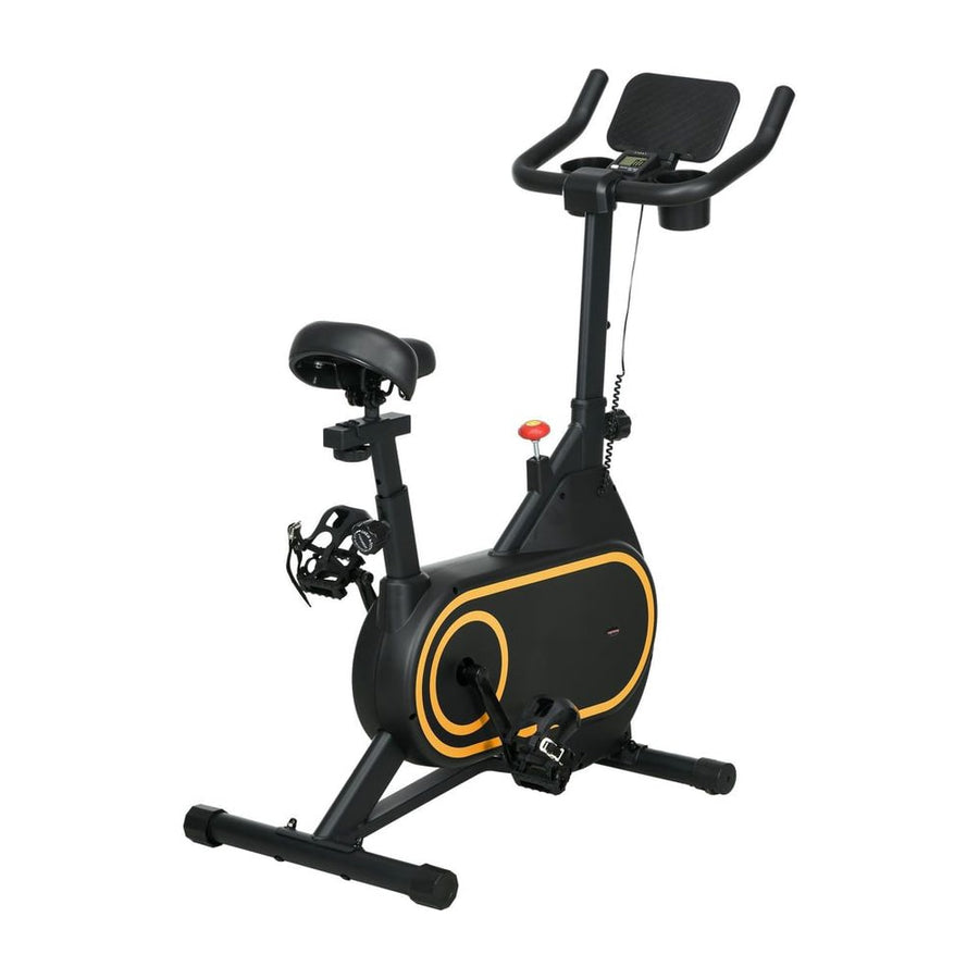 SPORTNOW Magnetic Indoor Cycling Bike, Exercise Bike with Silent Flywheel, LCD Display, Tablet Holder, Comfortable Seat