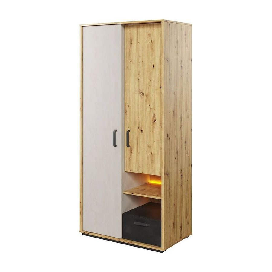 Qubic 03 Hinged Wardrobe 90cm with LED
