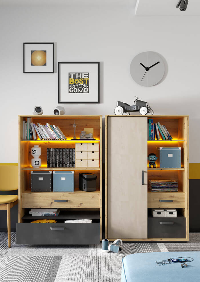 Qubic 05 Storage Cabinet 90cm with LED - product image 6