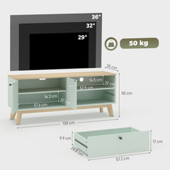 HOMCOM TV Stand Cabinet for Television up to 36 Inch, Modern TV Unit with 2 Doors, Entertainment Center with Adjustable Shelf