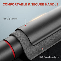 The doorway pull up bar has a comfortable and secure handle with a non-slip surface and EVA foam inner layer