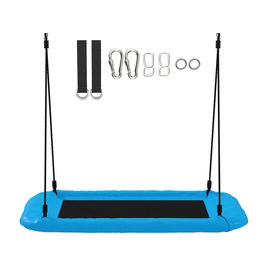 AIYAPLAY Nest Swing with Adjustable Ropes and Tree Straps, Basket Swing for Kids, 300KG Capacity for Indoor Outdoor, Blue