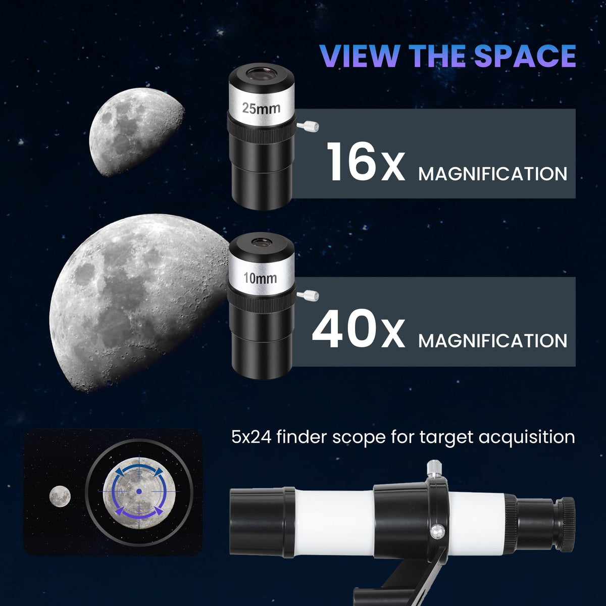 Outsunny Astronomy Telescope in White