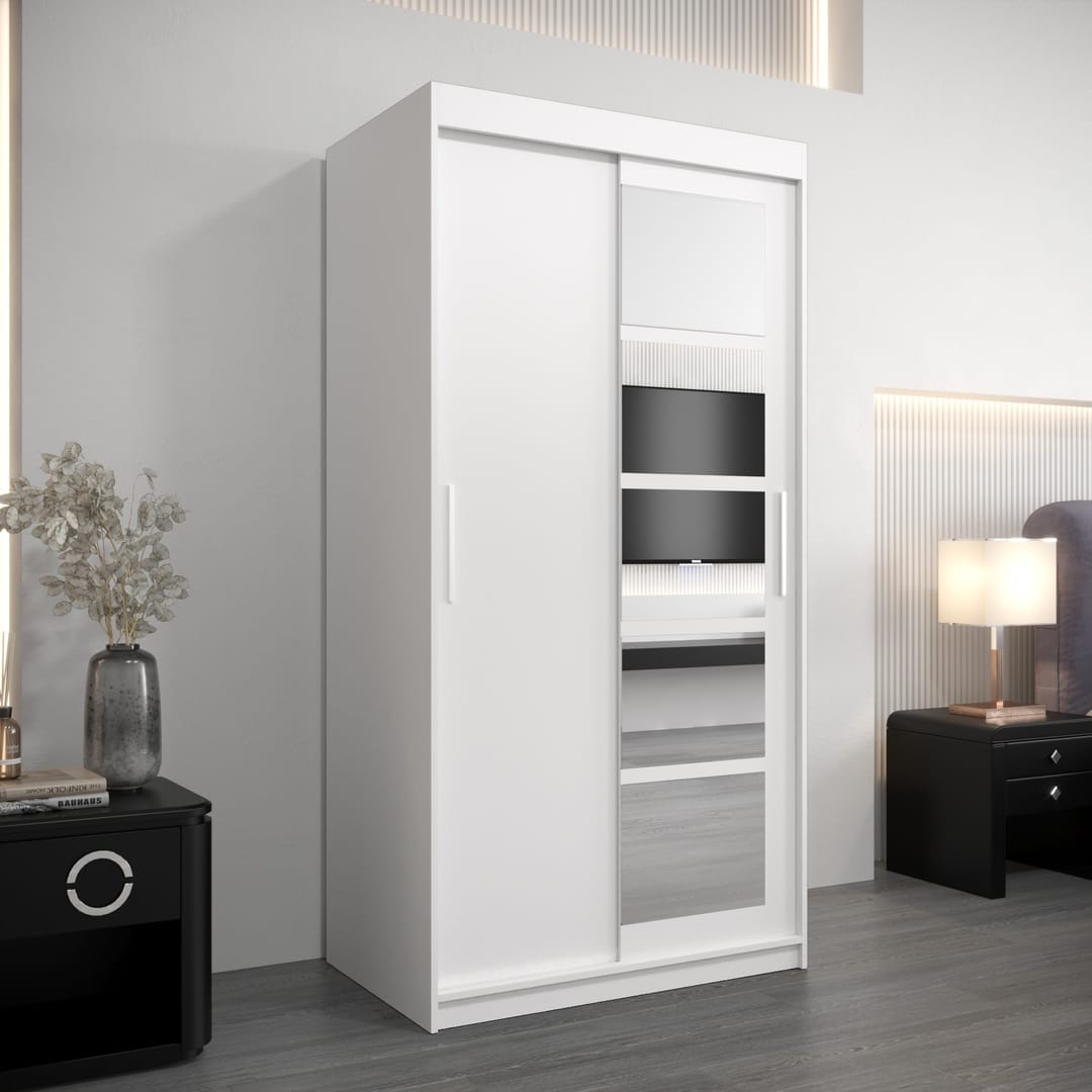 Roma I Sliding Door Wardrobe 100cm