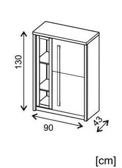 Roma ROM2 Display Cabinet 90cm