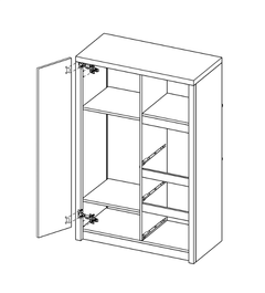Roma ROM8 Highboard Cabinet 90cm