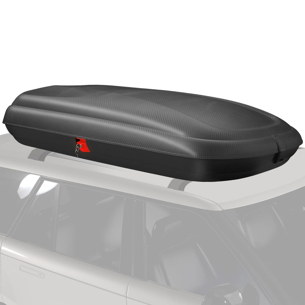 Rooftop Cargo Carrier with Security Keys for Vehicles mounted on a car roof