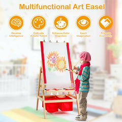 Children's Double Sided Easel with Storage Bags