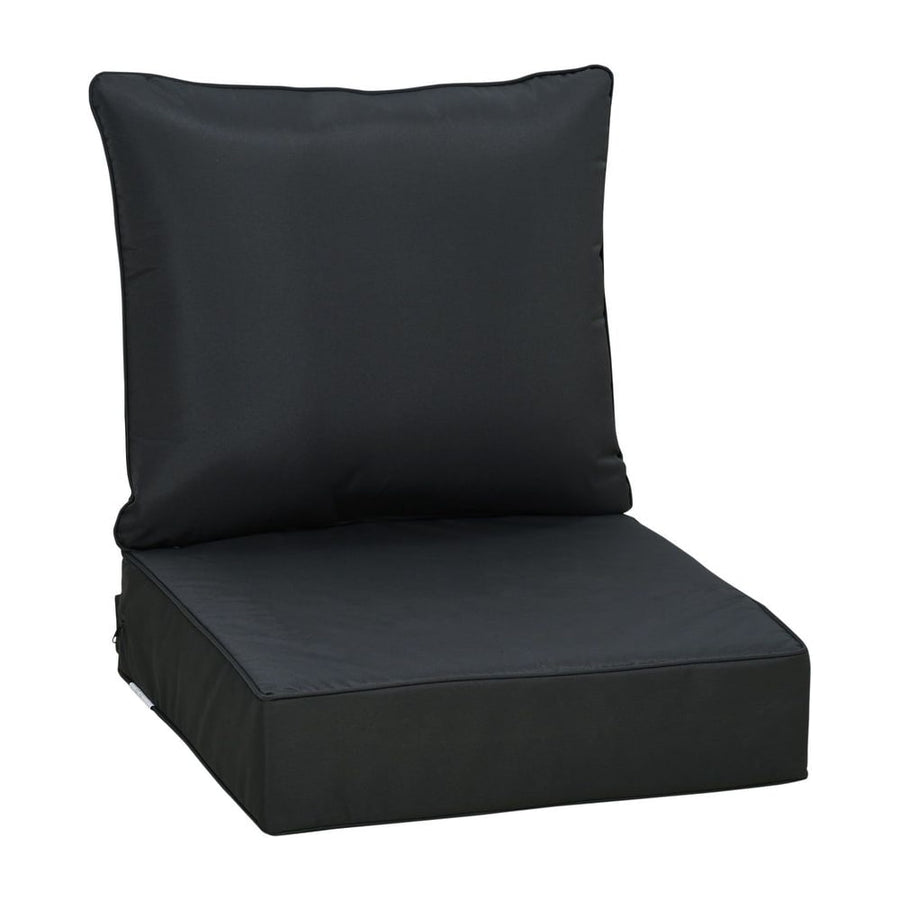 Outsunny Outdoor Seat and Back Cushion Set Patio Deep Seating Chair Replacement Cushion