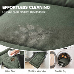 PawHut Waterproof Dog Bed, Foldable Pet Bed with Anti-Slip Bottom, Machine Washable for Large Dogs and Cats, 130 x 85 x 7 cm