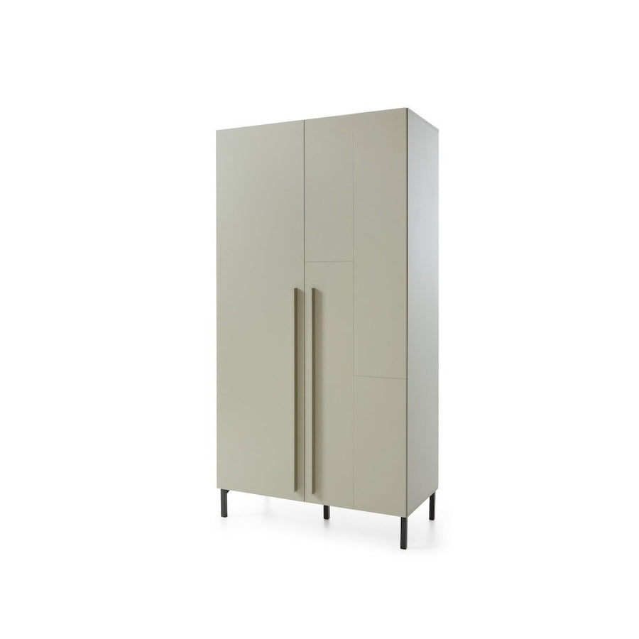 Sergio SE2 Hinged Door Wardrobe 100cm in Eucalyptus