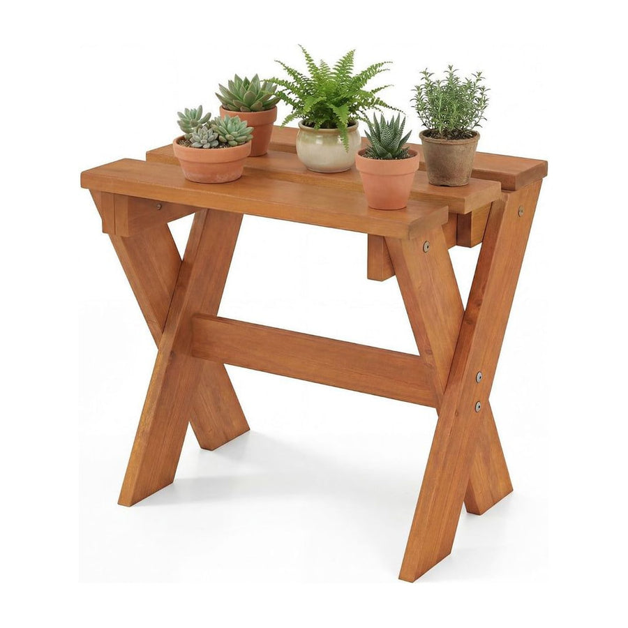 Side Table Flower Stand Small Solid Wood Accent End Table