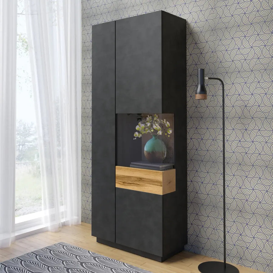 Silke 13 Tall Display Cabinet 80cm