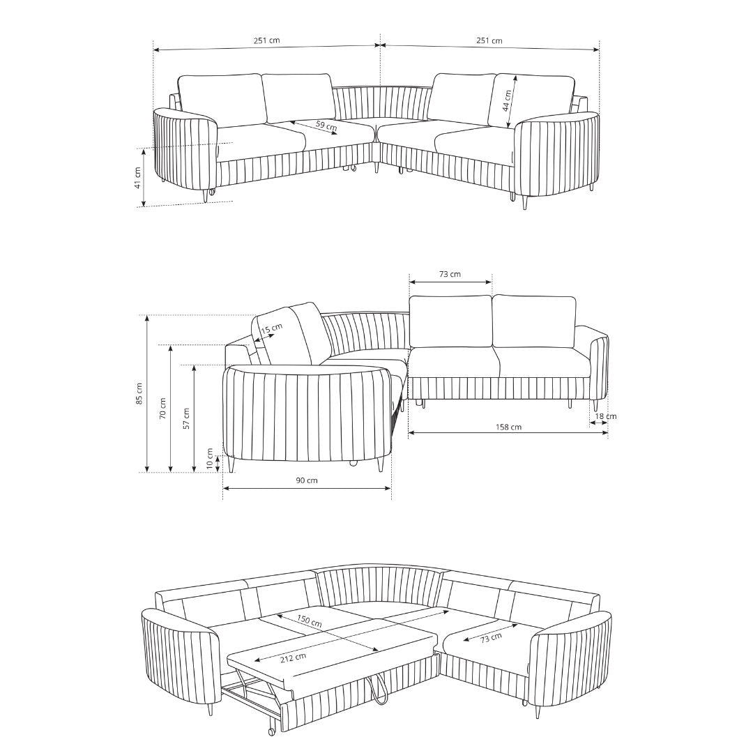 Corner Sofa Bed Laren, image 19