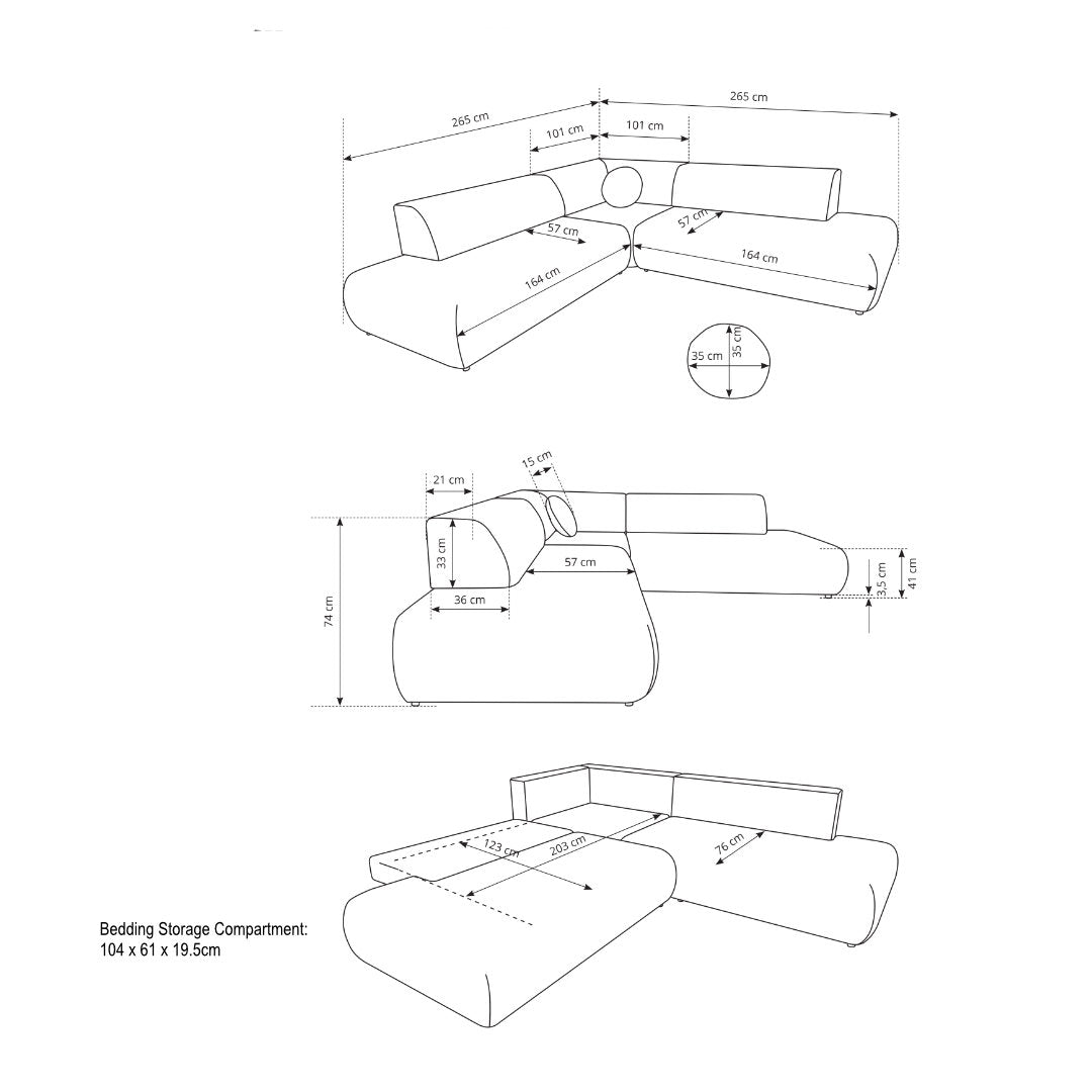 Corner Sofa Bed Puente II, image 17