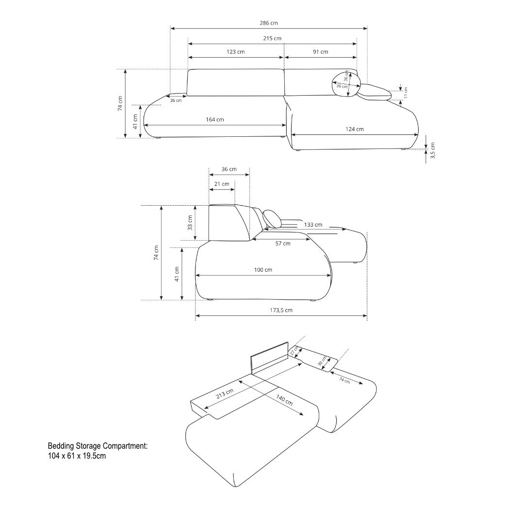 Corner Sofa Bed Puente, image 9