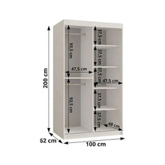 Boliwia Sliding Door Wardrobe 100cm - product image 3