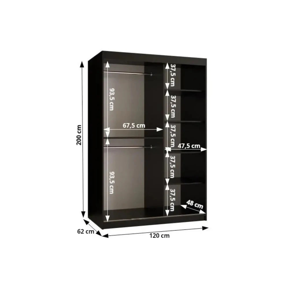 Boliwia Sliding Door Wardrobe 120cm - product image 9