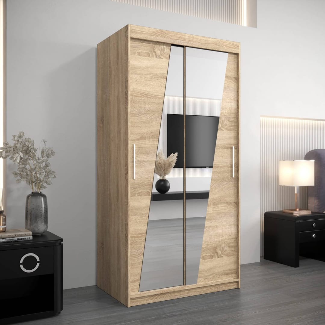 Rhomb Sliding Door Wardrobe 100cm - product image 10