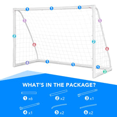 Portable Soccer Goal with PVC Frame and High-Strength Netting