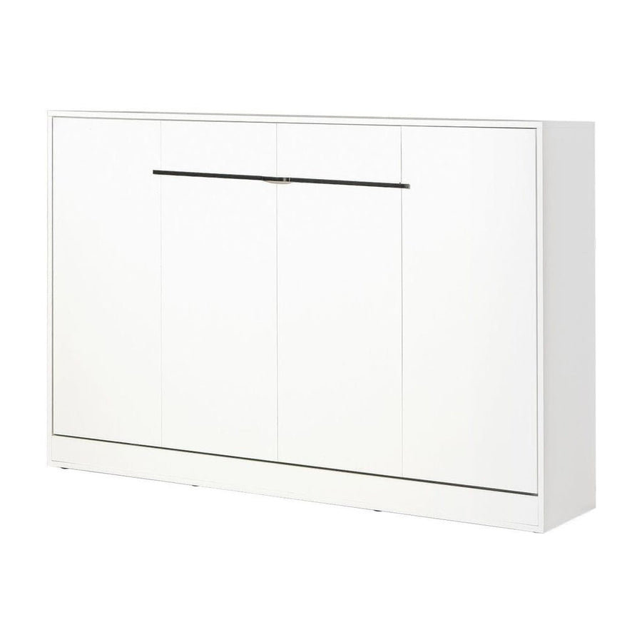 SPACEO Horizontal Wall Bed 120x200 White / Black Handles