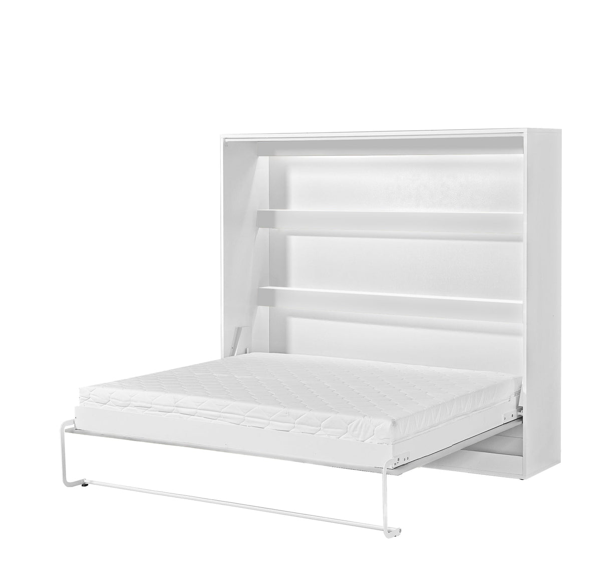 SPACEO Horizontal Wall Bed White Handles product image