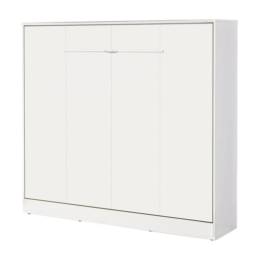 SPACEO Horizontal Wall Bed 160x200 White / White Handles