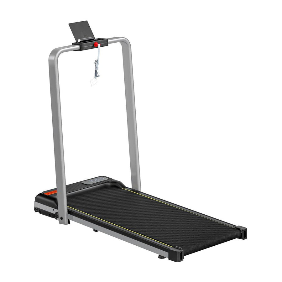 SPORTNOW Folding Walking Treadmill, Under Desk Walking Pad with Incline, Silver Tone