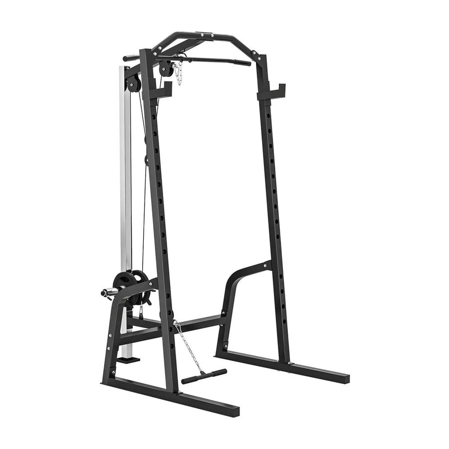 SPORTNOW Power Cage a multi-gym power tower with pulley system and pull up bar