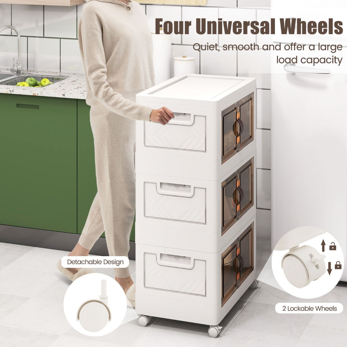 27/34/44/59/78/92.5 Gal Stackable Storage Bins with Lockable Wheels-34 Gal-3-Tier
