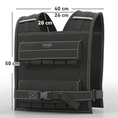 SPORTNOW 20KG Adjustable Weighted Vest, Running Weight Vest, with 30 Metal Weights, Reflective Strips, for Running, Exercise