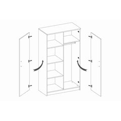Smyk SM-06 Hinged Wardrobe 80cm