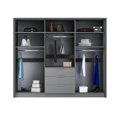 Bangkok Hinged Door Wardrobe 255cm, image 3