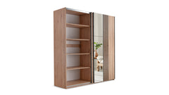 Oak Artistan Mirrored Sliding Door Wardrobe 200cm – KINGSLEY