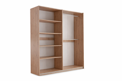 Oak Artistan Mirrored Sliding Door Wardrobe 200cm – KINGSLEY - product image 5