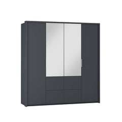 Wieden Hinged Door Wardrobe 208cm in Graphite, image 6