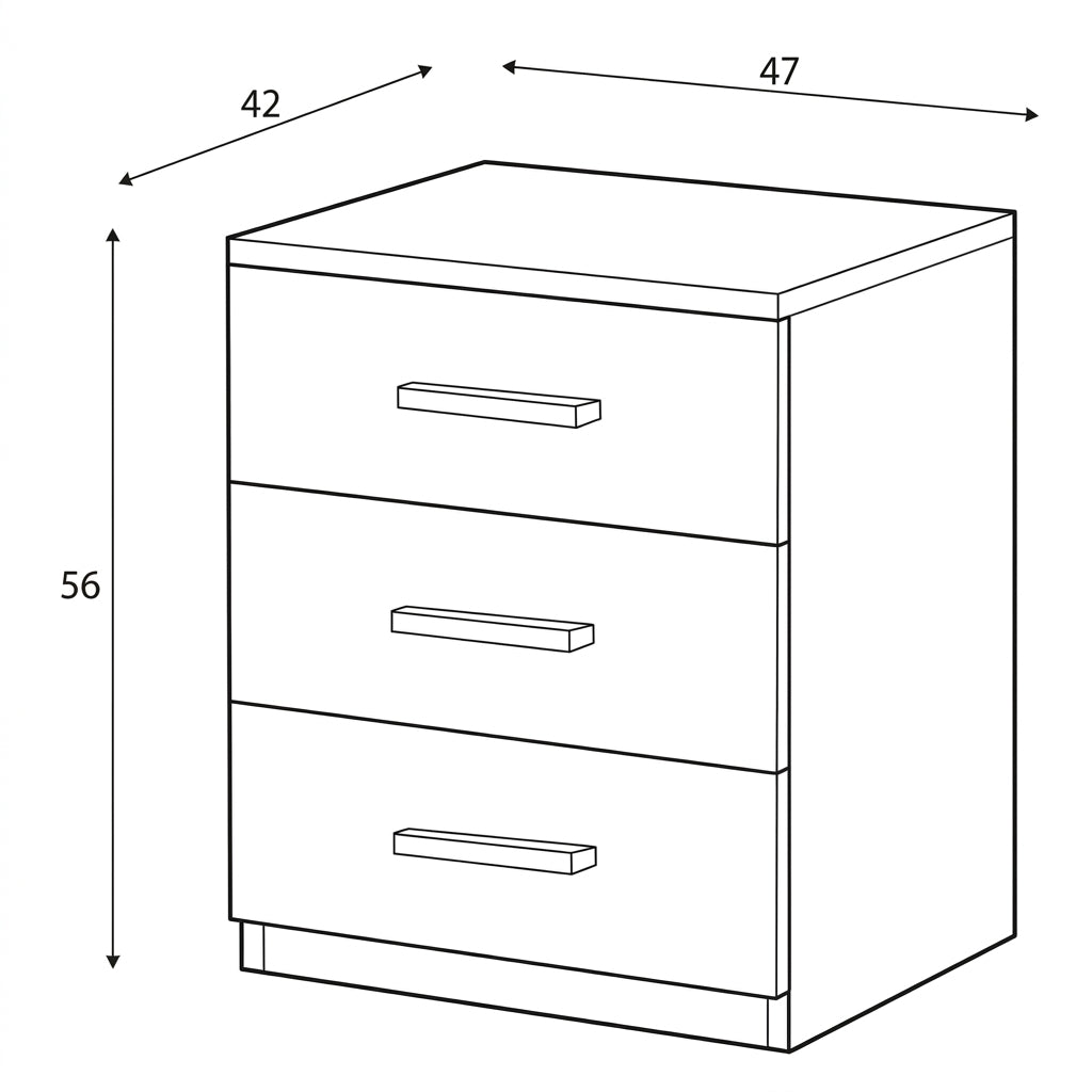 Galaxy Bedside Table 47cm - product image 4