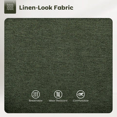 HOMCOM Set of Two Relaxed Tub Bar Stools - Dark Green