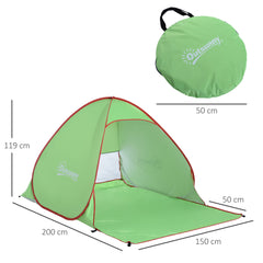 The beach shelter with various dimension lines and measurements shown on a white background