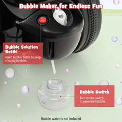 6V Electric Kid Ride on Motorcycle with Bubble Maker-Red