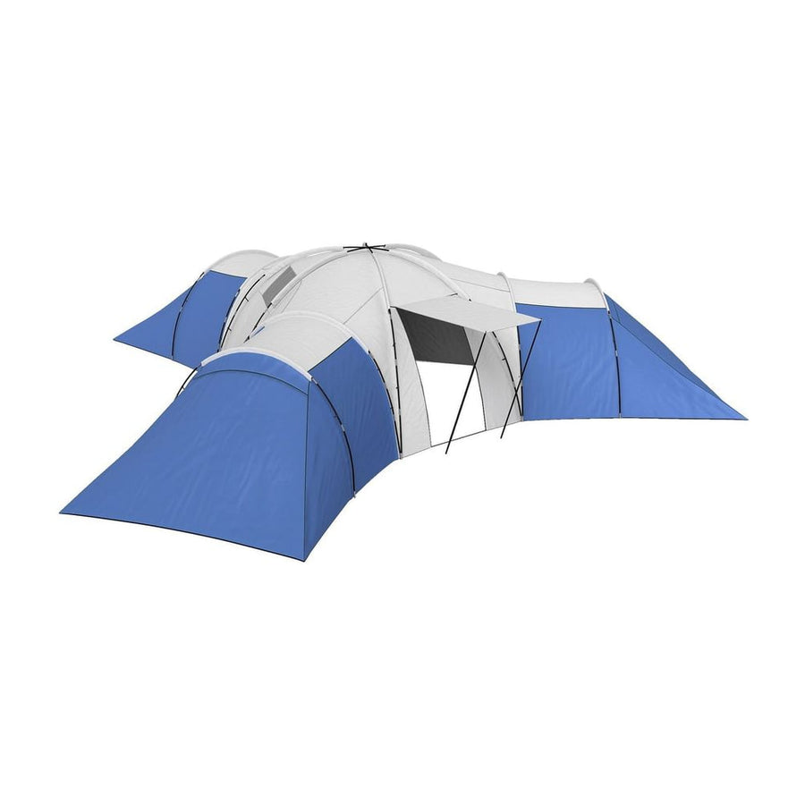 Outsunny 6-9 Man Tent with Bedrooms and Living Room, Accessories Included, Blue