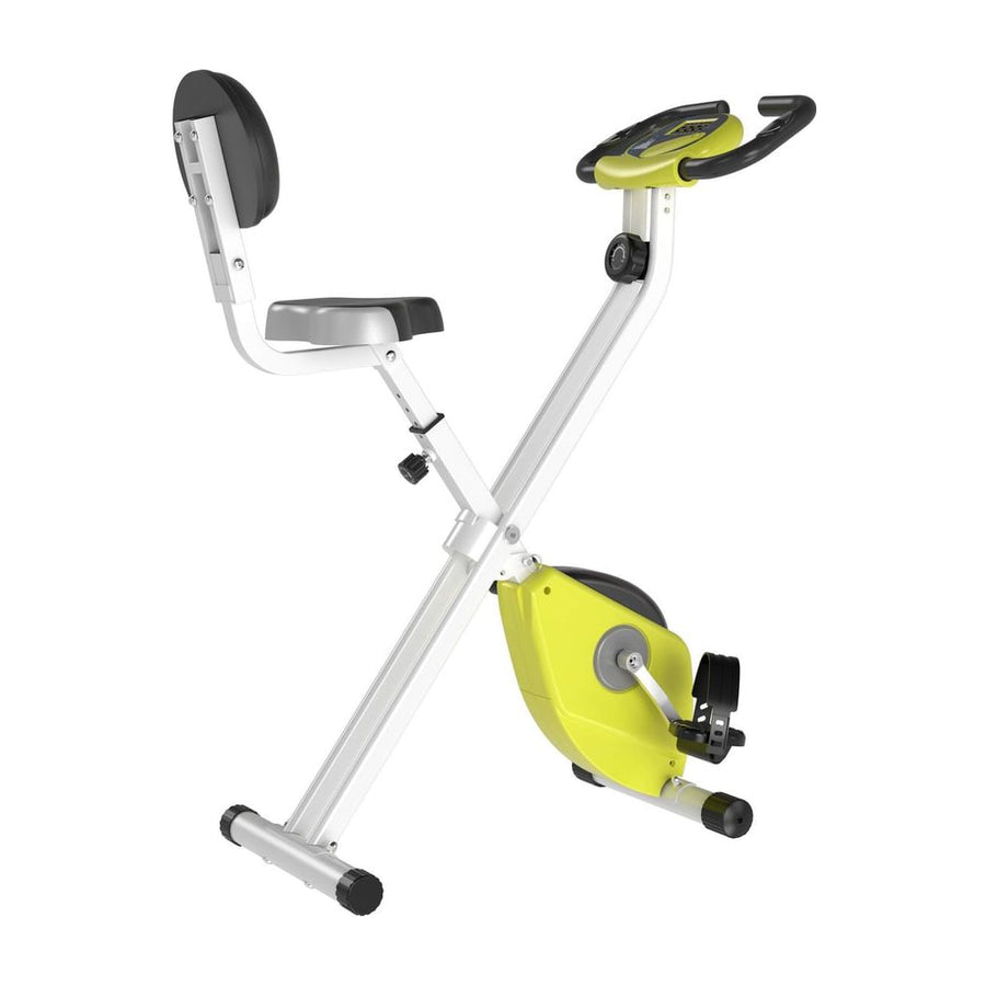 HOMCOM Folding Exercise Bike, Fitness Bicycle Indoor Trainer, 8-Level Magnetic Resistance Adjustable, with LCD Monitor, Pulse