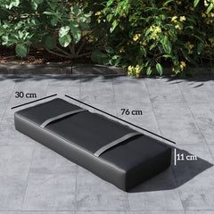 Outsunny Parasol Weights Set of 2, Parasol Base Weights Bags, 25kg Fillable Sandbag Weights with Handles, Cantilever Umbrella Base Weights, Black