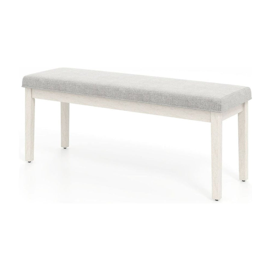 Upholstered Dining Bench in Light Grey