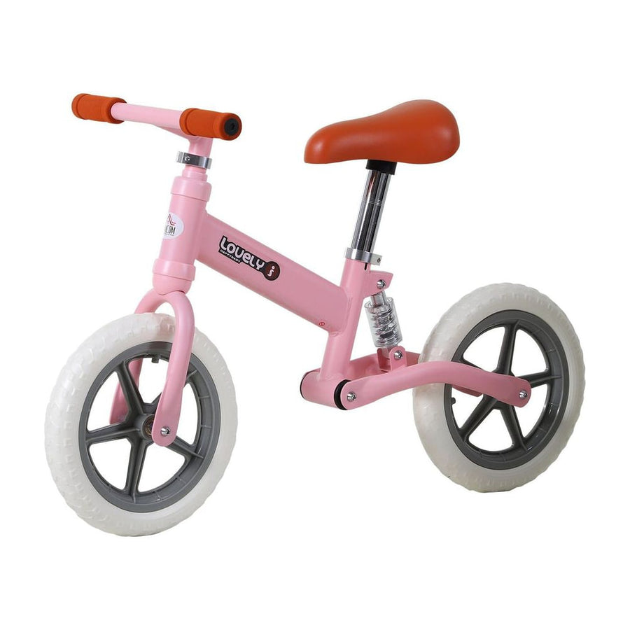 HOMCOM 12" Kids Balance Bike in Pink